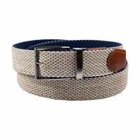 Tommy Bahama Men's Stretch Braided Reversible Belt, Blue, Small / Medium