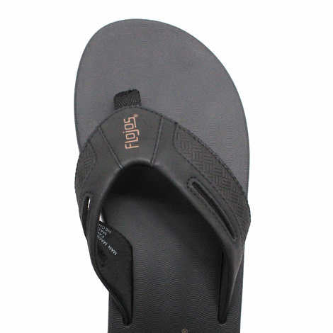 Flojos Men's Flip Flop, Black, 11