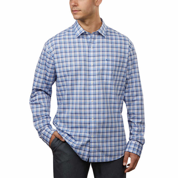 IZOD Men’s Soft Wash Essentials, Dark Blue Dress Shirt