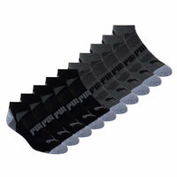 PUMA Men's No Show Sock (12-16) Black (10-Pair)