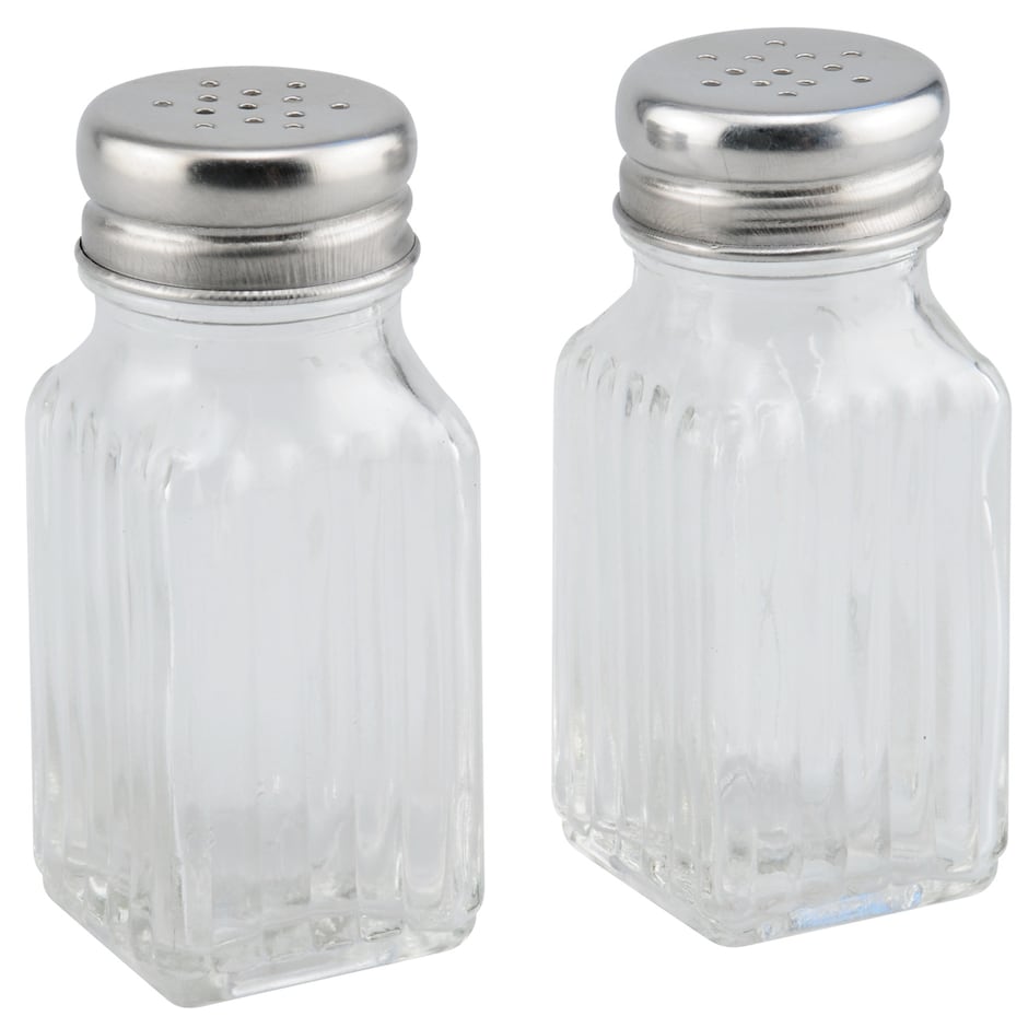 Cooking Concepts Clear Glass Salt and Pepper Shakers (2-Pack) Sets