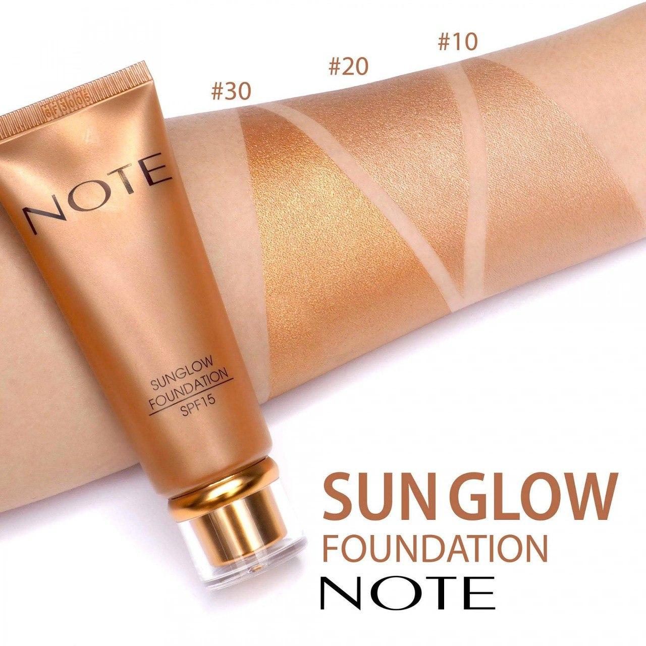 NOTE COSMETICS  | Sun Glow Foundation, SPF 15 - Bronze NO. 20