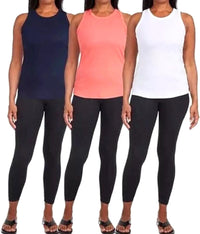Danskin Ladies' Soft Ribbed Active Top Racerback Tank (3-Pack)