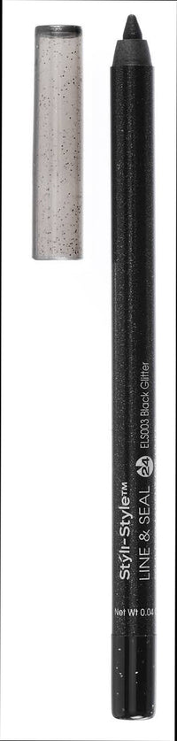 Styli-Style Line & Seal Semi-Permanent Eye Liner - Black Glitter - oddros.shop