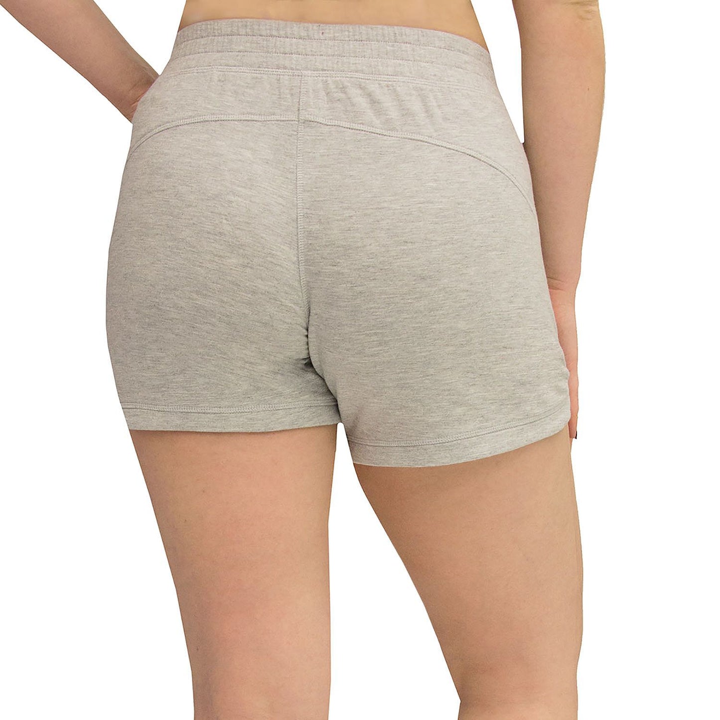Active Life Womens Active Terry W/Zipper Pockets Short, Heather Grey - oddros.shop