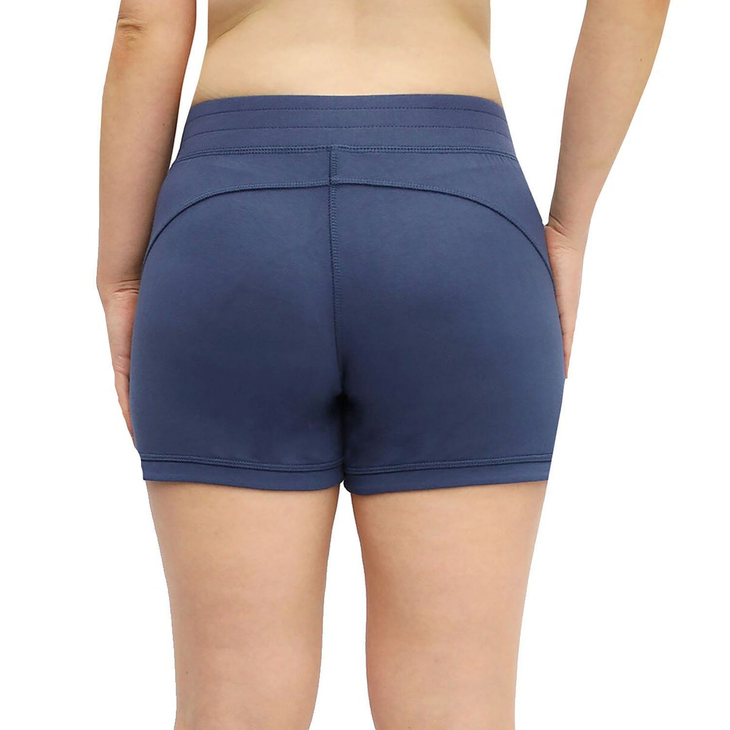 Active Life Womens Active Terry W/Zipper Pockets Short, Heather Denim - oddros.shop