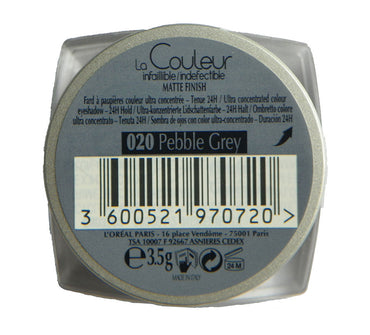 L'OREAL Paris Color Infallible Eyeshadow, Pebble Grey 020 - oddros.shop