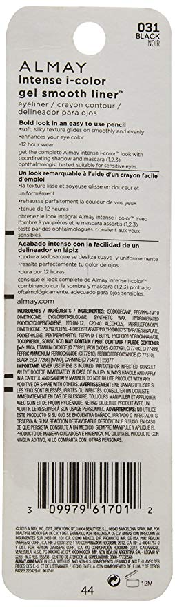 ALMAY Intense I-Color Eyeliner, Gel Smooth, (For Brown Eyes) Black 031 - oddros.shop