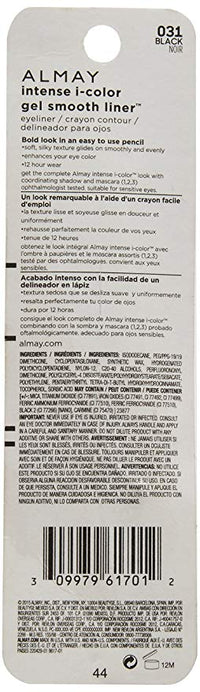 ALMAY Intense I-Color Eyeliner, Gel Smooth, (For Brown Eyes) Black 031 - oddros.shop