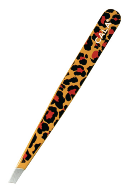 CALA PROFESSIONAL Animal Print Slanted Tweezer - Leopard - oddros.shop