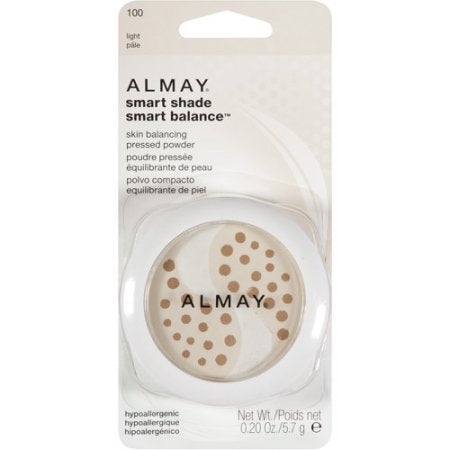 ALMAY Smart Shade Skintone Matching Pressed Powder, Light [100] 0.20 oz - oddros.shop