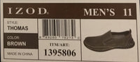 IZOD Men's Memory Foam Thomas Loafers Brown 11
