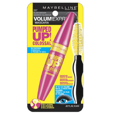 Maybelline Volum' Express Pumped Up Mascara, 217 Glam Brown - oddros.shop