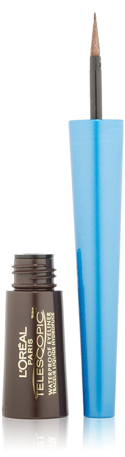 L'Oreal Paris Telescopic Waterproof Liquid Precision Eyeliner, 801 Dark Brown - oddros.shop
