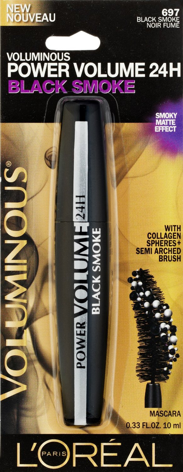 L'Oreal Paris Voluminous Power Volume 24H Mascara, 697 Black Smoke - oddros.shop