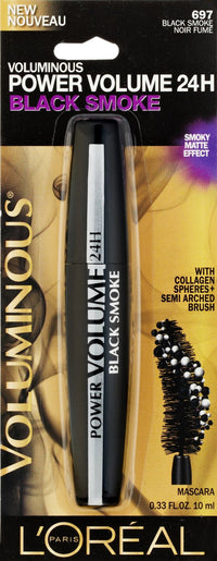 L'Oreal Paris Voluminous Power Volume 24H Mascara, 697 Black Smoke - oddros.shop