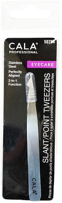 CALA PROFESSIONAL Stainless Steel Slanted / Point Tip Tweezers - oddros.shop