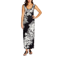 Mario Serrani Ladies' Maxi Dress, Black & White Floral - oddros.shop