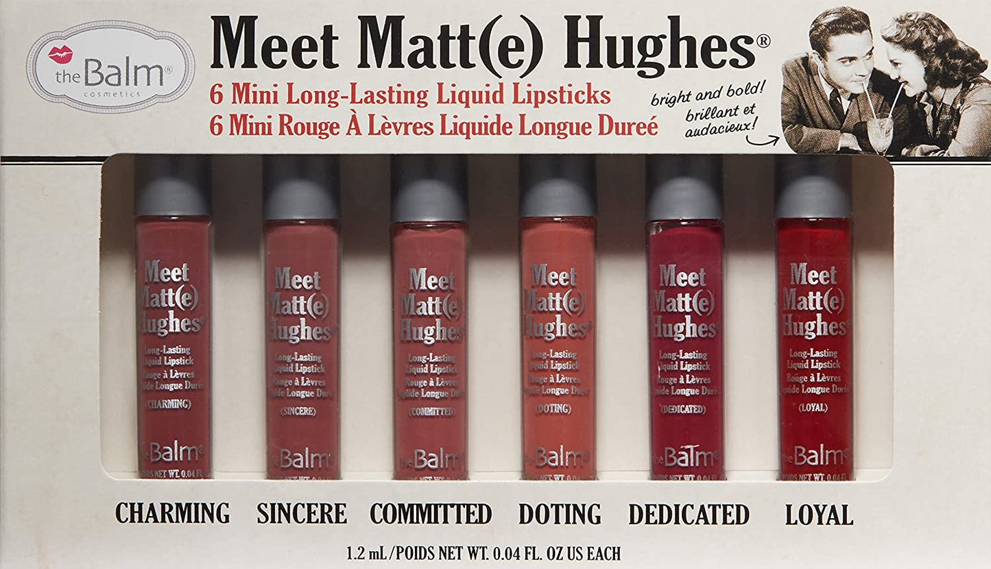 theBalm Meet Matt(e) Hughes 6 Mini Long-Lasting Liquid Lipsticks, Volume 1
