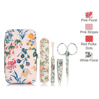 The Vintage Cosmetic Company Manicure Purse Pink Floral Satin - oddros.shop