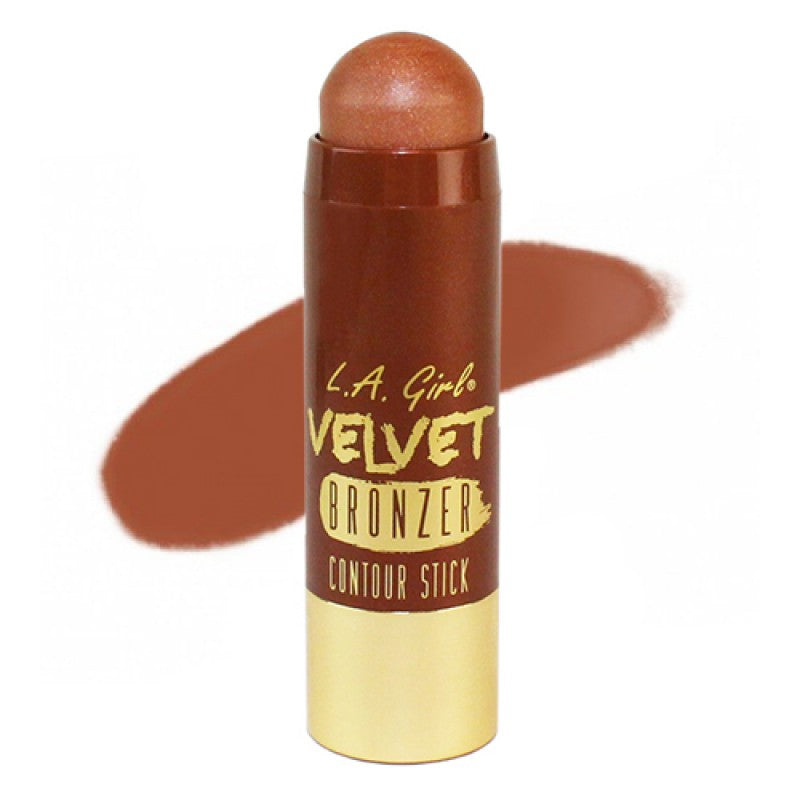 L.A. Girl Velvet Bronzer Contour Stick, 594 Brazen , 0.2 Oz (5.8 g) - oddros.shop