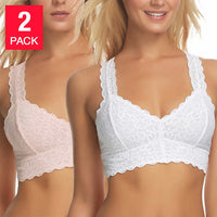 Felina Ladies Lace Bralette (2-pack) - oddros.shop