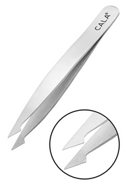 CALA PROFESSIONAL Stainless Steel Slanted / Point Tip Tweezers - oddros.shop