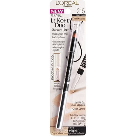 L'oreal Paris Le Kohl Duo Eye Shadow + Liner, Black/Vanilla - 215 - oddros.shop