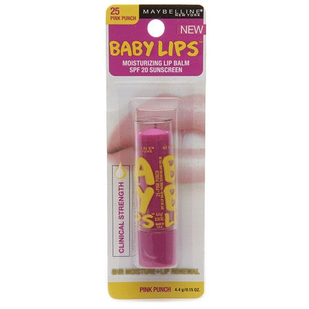 Maybelline NY Baby Lips Moisturizing Lip Balm, Pink Punch 25 - oddros.shop