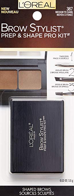 L'OREAL Brow Stylist Prep and Shape Pro Brow Kit - 387 Medium To Dark - oddros.shop