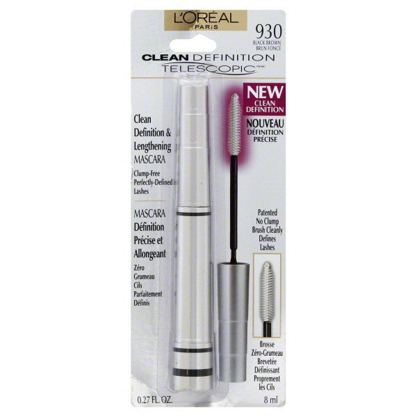 L'OREAL Telescopic Definition & Lengthening Mascara, Black Brown 930 - oddros.shop