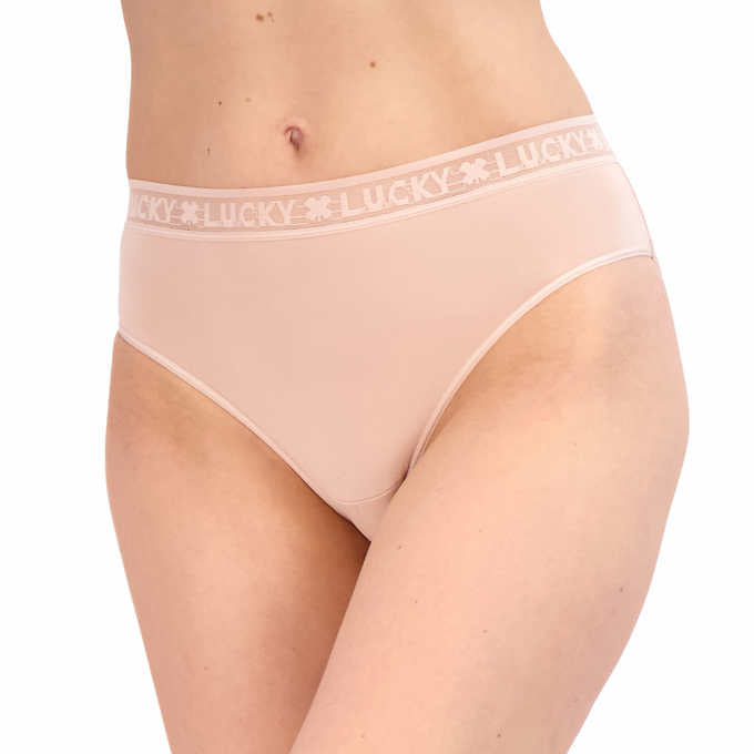 Lucky Brand Ladies' Hi Cut, 5-pack, Black