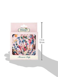 The Vintage Cosmetic Company - Shower Cap Pink Floral Satin - oddros.shop