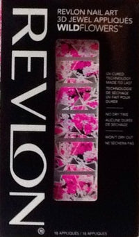 Revlon 3D Jewel Appliques Wildflowers Nail Polish Alternative, Nail Art, 04- Floral Fatale