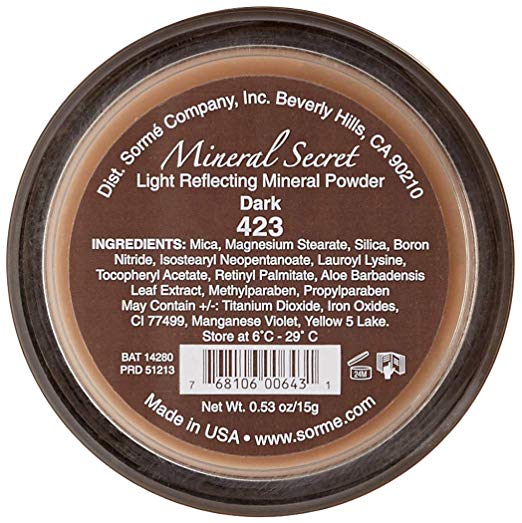 Sorme Cosmetics Mineral Secret Loose Finishing Powder - Dark 423 - oddros.shop