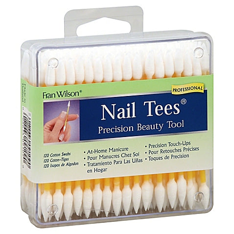 FRAN WILSON Nail Tees Precision Beauty Tool 120-Count Cotton Swabs - oddros.shop