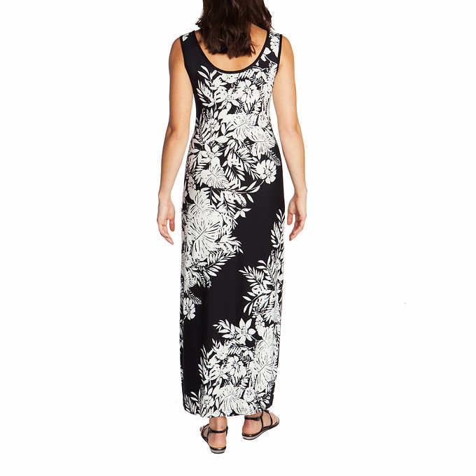 Mario Serrani Ladies' Maxi Dress, Black & White Floral - oddros.shop