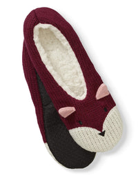 No Boundaries Women's Fox Knit Pull-On Slipper Socks - oddros.shop