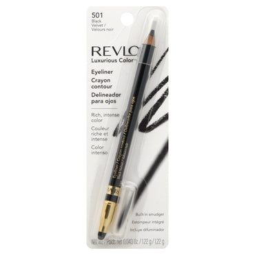 Revlon Luxurious Color Eyeliner Uncarded , Black Velvet 501, 0.043 Ounce - oddros.shop