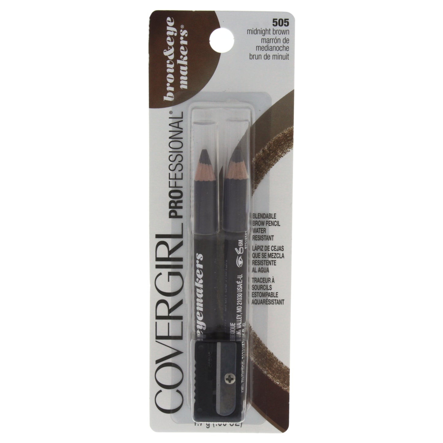 CoverGirl Brow & Eye Makers Brow Shaper & Eyeliner, 505 Rich Brown - oddros.shop