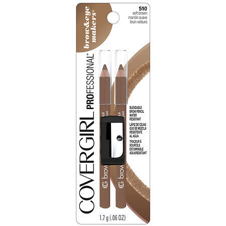 CoverGirl Brow & Eye Makers Brow Shaper & Eyeliner, 510 Soft Brown - oddros.shop