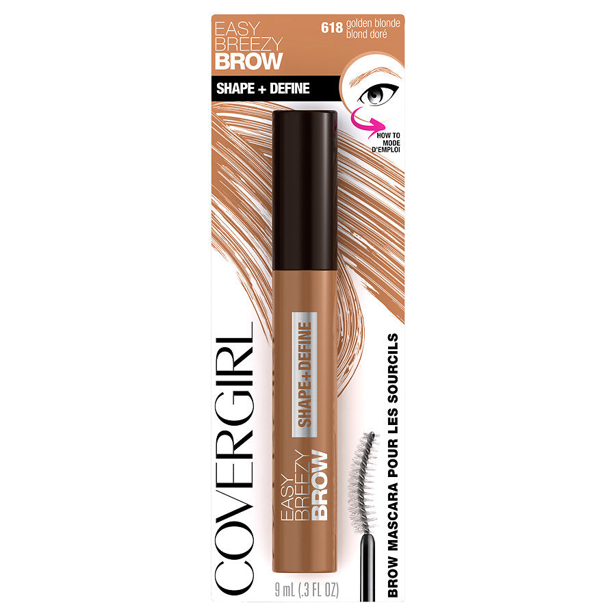 COVERGIRL Easy Breezy Brow Shape + Define Brow Mascara, 618 Golden Blonde - oddros.shop