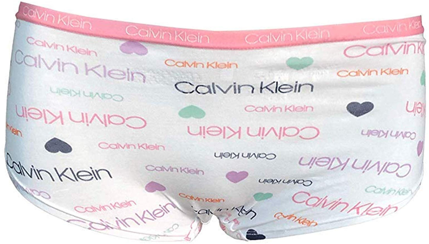 Calvin Klein Girls Hipster Panties Cotton Stretch Logo Waistband Tagless (7 Pack) (M) - oddros.shop