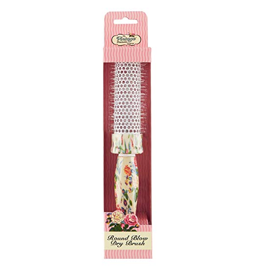 The Vintage Cosmetic Company Rectangular Paddle Hair Brush Floral - oddros.shop