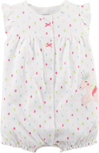 Carter's Dot Print Short Sleeve Creeper - Baby Girls NB-24M - oddros.shop