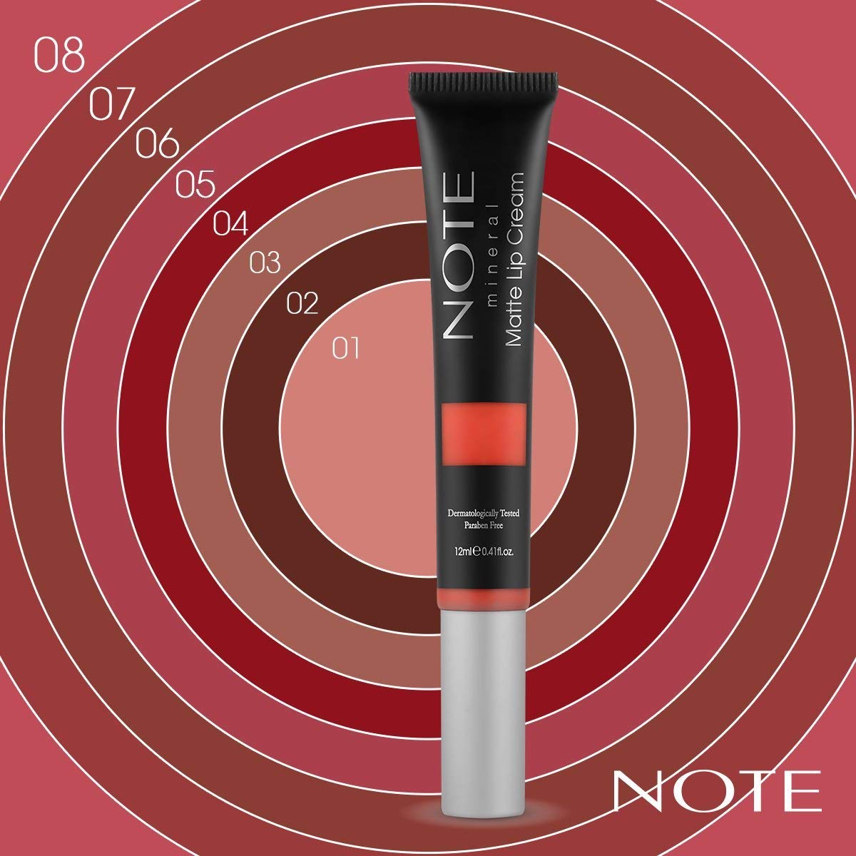 NOTE Cosmetics Mineral Matte Lip Cream Lipstick - 08 Queen Of Night - oddros.shop