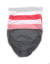 Felina Women's - Hi Cut Cotton Stretch Panties (6 Pack) - oddros.shop