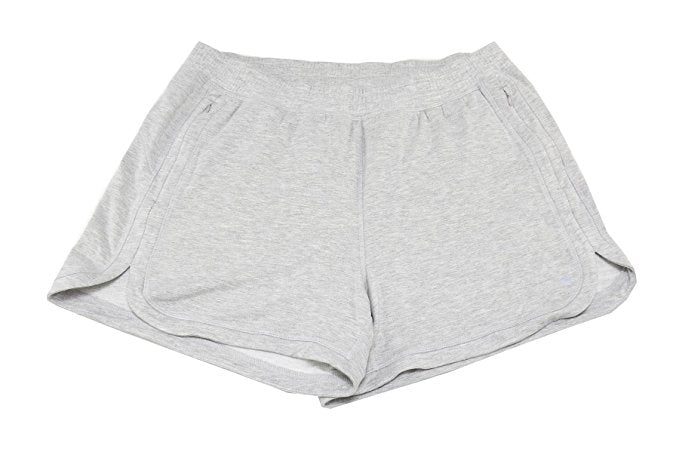Active Life Womens Active Terry W/Zipper Pockets Short, Heather Grey - oddros.shop