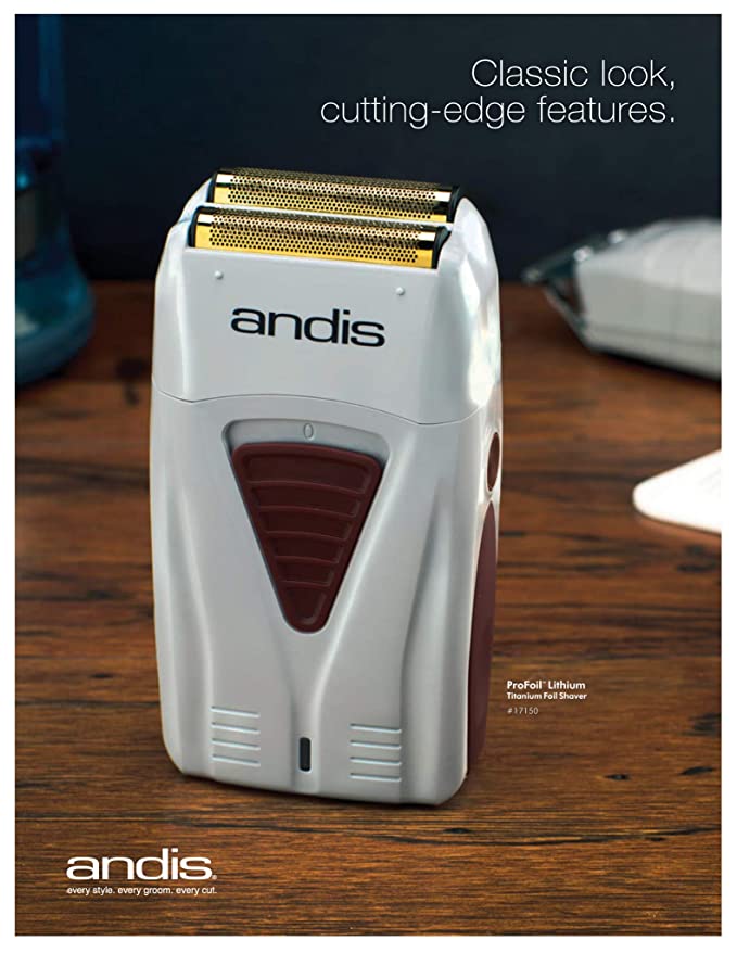 Andis 17150 Pro Foil Lithium Titanium Foil Shaver, Cord/ Cordless