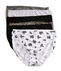 Felina Ladies' Cotton Stretch,  Hi Cut Bikini (6-pack) - oddros.shop